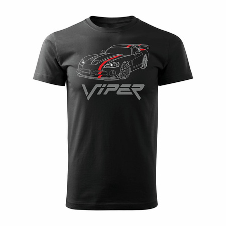 Dodge Viper Herren Auto-T-Shirt schwarz REGULAR