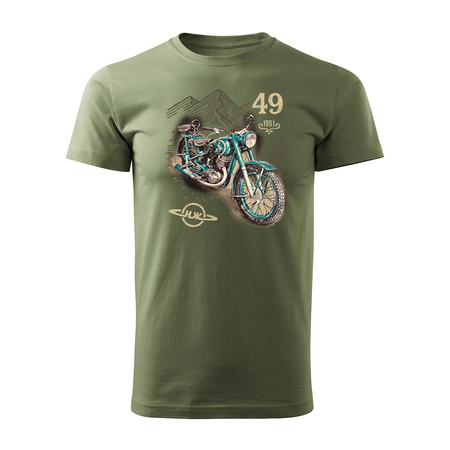 Motorrad Motorrad-T-Shirt Iż 49 Legenden Herren khaki REGULAR