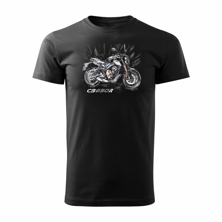 Honda CB650R CB 650 R Herren-Motorrad-T-Shirt schwarz REGULAR