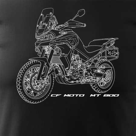CF MOTO MT800 Herren Schwarz Motorrad Motorrad-T-Shirt