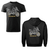 Set aus Kapuzenpullover und T-Shirt mit BMW GS 1250 Adventure Motorrad, Herren, schwarz
