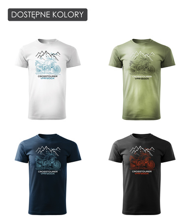 Honda VFR1200X VFR 1200 X Crosstourer Stroke Herren weiss Motorrad-T-Shirt REGULAR