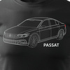 VW Passat Herren-Auto-T-Shirt schwarz REGULAR