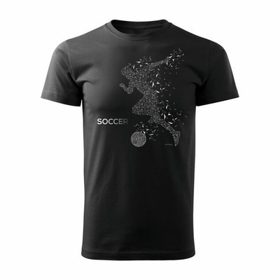 Herren Fußball Fußball-T-Shirt schwarz REGULAR