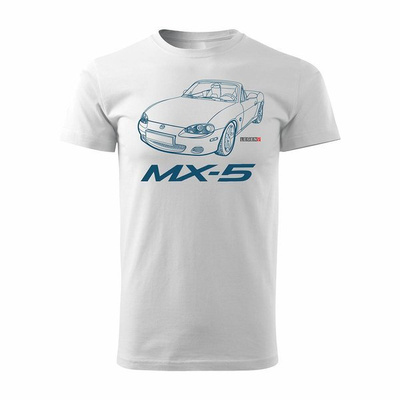 MAZDA MX-5 MX 5 Herren Auto-T-Shirt weiß REGULAR