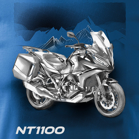 Ausverkauf - Honda NT 1100 Herren blau REGULAR Motorrad-T-Shirt