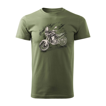 Aprilla Tuareg 660 Herren khaki Motorrad Motorrad-T-Shirt