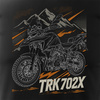 Benelli TRK 702 X TRK702 TRK702X Stroke Herren schwarz Motorrad-T-Shirt REGULAR