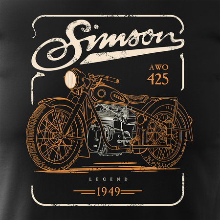Simson Awo 425 Herren schwarz REGULAR Motorrad-T-Shirt