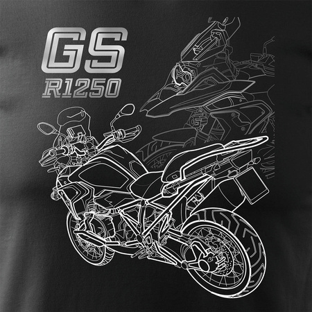 BMW GS 1250 ADVENTURE Herren Motorrad Motorrad-T-Shirt schwarz REGULAR
