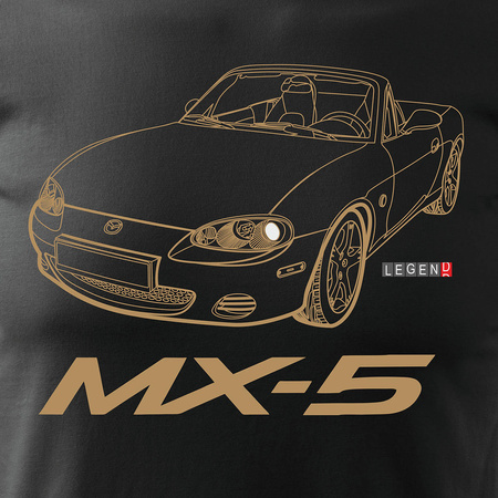 Verkauf - MAZDA MX-5 MX 5 Herren Auto T-shirt schwarz REGULAR