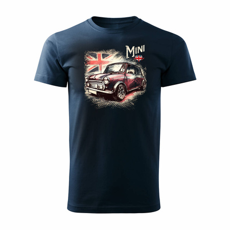Ausverkauf - Herren Mini Morris Mini Cooper Sammlerstück Auto T-shirt navy blau REGULAR