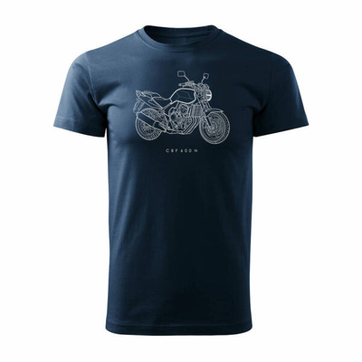 Honda CBF 600 N Herren marineblau Motorrad-T-Shirt REGULAR