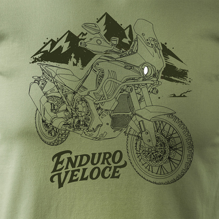 MV Agusta Enduro Veloce Herren Khaki Motorrad Motorrad-T-Shirt