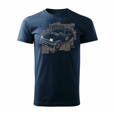 Renault 5 Turbo Le Car Superfive GT Herren marineblau REGULAR Automobil-T-Shirt