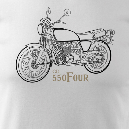 Honda 550 four legend Herren weiss REGULAR Motorrad-T-Shirt