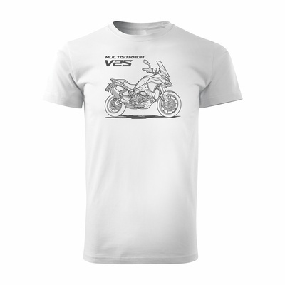 Ducati Multistrada V2S Herren Weiss REGULAR Motorrad-T-Shirt