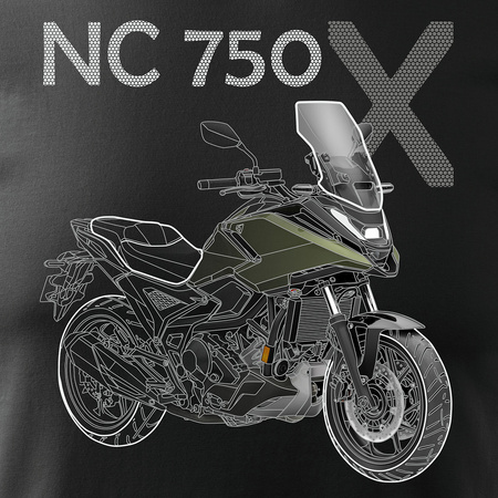 Honda NC 750 X NC750X Herren schwarz Motorrad-T-Shirt REGULAR