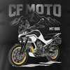 CF MOTO MT800 Herren Schwarz Motorrad Motorrad-T-Shirt