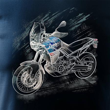 Aprilla Tuareg 660 Herren marineblau Motorrad Motorrad-T-Shirt