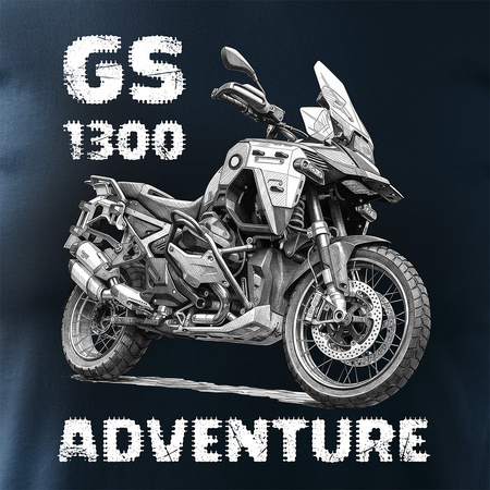 Motorrad-T-Shirt mit Motorrad BMW GS R 1300 ADVENTURE Herren navy blau REGULAR