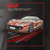 Ferrari 812 Superfast T-shirt Herren Schwarz REGULAR