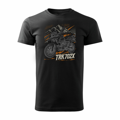 Benelli TRK 702 X TRK702 TRK702X Stroke Herren schwarz Motorrad-T-Shirt REGULAR
