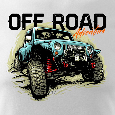 Rallye T-Shirt mit Jeep Off-Road Off-Road 4x4 Herren weiß REGULAR