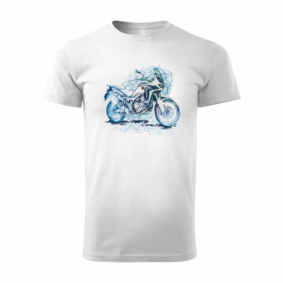 Honda Africa Twin CRF1100L Herren-Motorrad-T-Shirt weiß