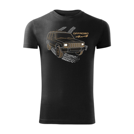 Verkauf - Jeep Grand Cherokee Männer Auto T-Shirt schwarz SLIM