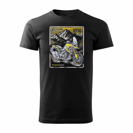 Suzuki V-Strom Vstrom 1050 DE Herren Motorrad-T-Shirt schwarz REGULAR