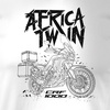 Honda Africa Twin CRF1000L Herren Weiss Motorrad-T-Shirt