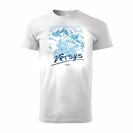 Kawasaki Versys 1100 SE Herren Weiss Motorrad Motorrad-T-Shirt