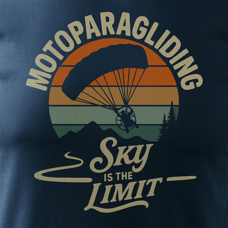 Herren moto paraglider t-shirt Marienblue REGULAR