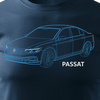 Herren VW Passat Auto T-shirt navy blau REGULAR