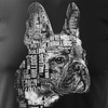 Ausverkauf - Herren Französische Bulldogge Hund T-shirt schwarz REGULAR