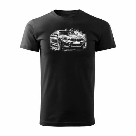 Ausverkauf - Sammler-T-Shirt mit BMW 5er M5 Herrenauto schwarz REGULAR