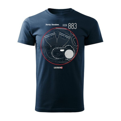 Harley Iron 883 Herren navy blau REGULAR Motorrad Motorrad T-Shirt