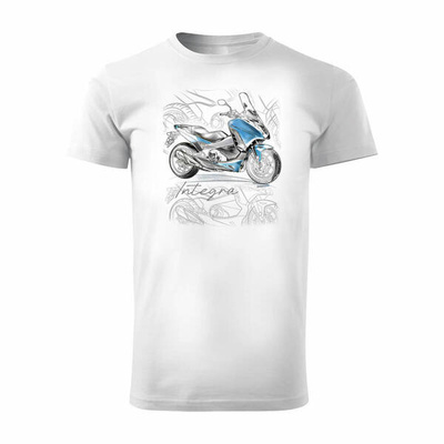 Honda Integra Herren weiss Motorrad-T-Shirt REGULAR