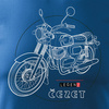 Cezet Cezeta 350 Herren blau REGULAR Motorrad-T-Shirt