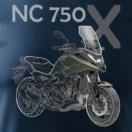 Honda NC 750 X NC750X Herren marineblau Motorrad-T-Shirt REGULAR