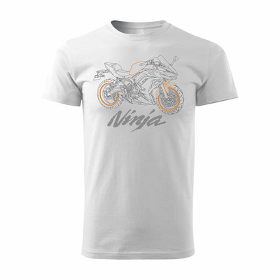 Kawasaki Ninja 650 Herren Motorrad Motorrad-T-Shirt weiß REGULAR