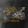 BMW GS 1200 Herren Motorrad Motorrad-T-Shirt schwarz SLIM