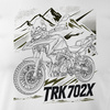 Benelli TRK 702 X TRK702 TRK702X Stroke Herren weiss Motorrad-T-Shirt REGULAR