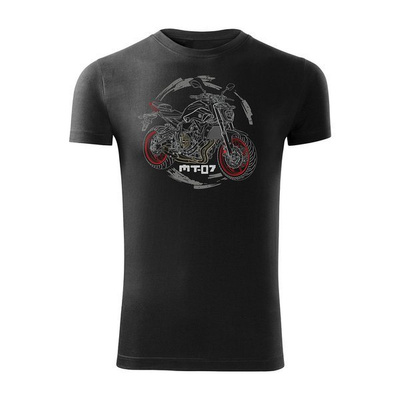 Yamaha MT-07 Herren Motorrad Motorrad-T-Shirt schwarz SLIM