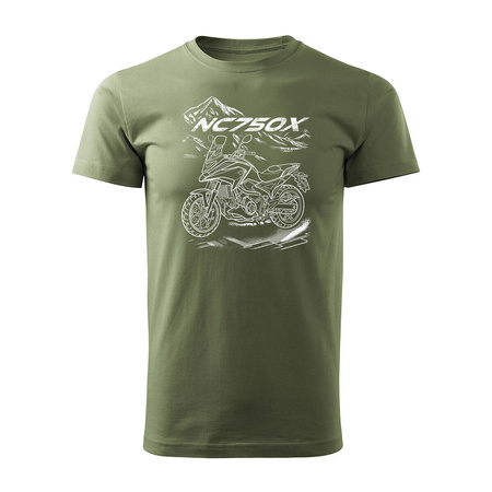 Honda NC 750 X NC750X Herren khaki REGULAR Motorrad-T-Shirt