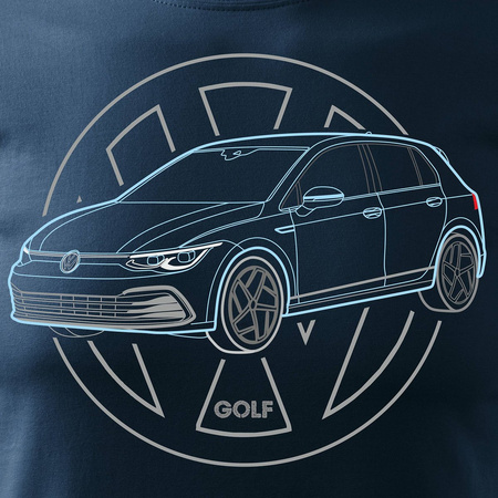 VW Golf 8 VIII Herren marineblau REGULAR Auto-T-Shirt