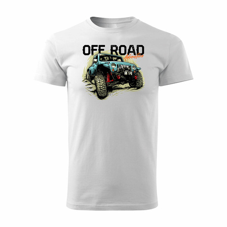 Rallye T-Shirt mit Jeep Off-Road Off-Road 4x4 Herren weiß REGULAR