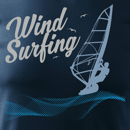 Herren Windsurfen Windsurfen T-Shirt navy blau REGULAR