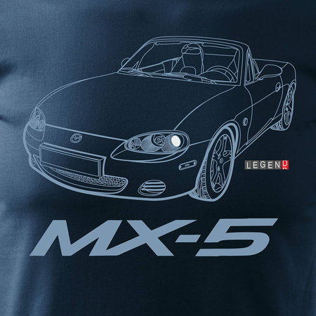 MAZDA MX-5 MX 5 Herren marineblau REGULAR Auto-T-Shirt